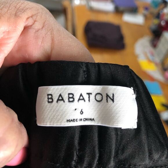 Babaton Atelier Pleated Satin Pull-On Crop Ankle Trousers - 6 - Picture 11 of 13